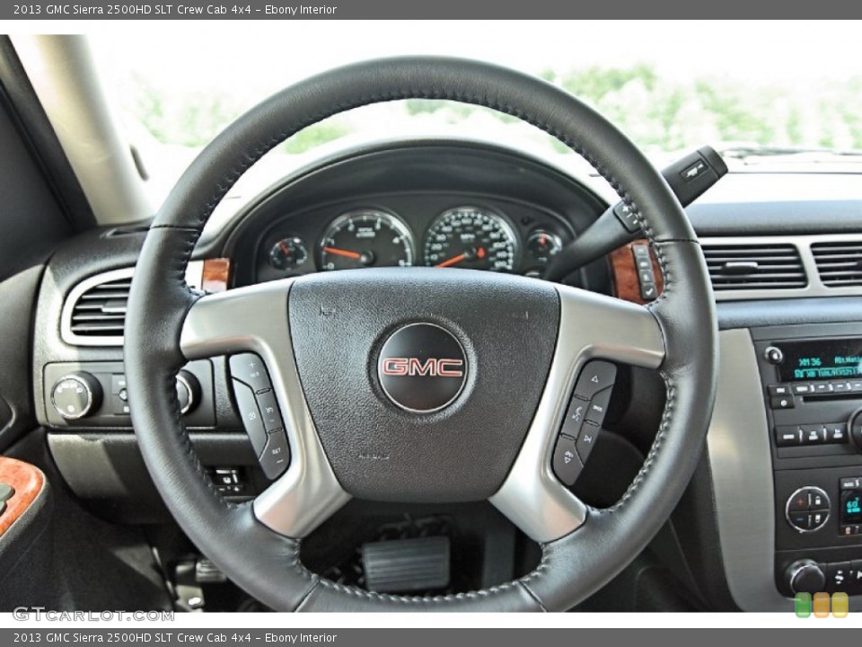 Ebony Interior Steering Wheel for the 2013 GMC Sierra 2500HD SLT Crew Cab 4x4 #81714998
