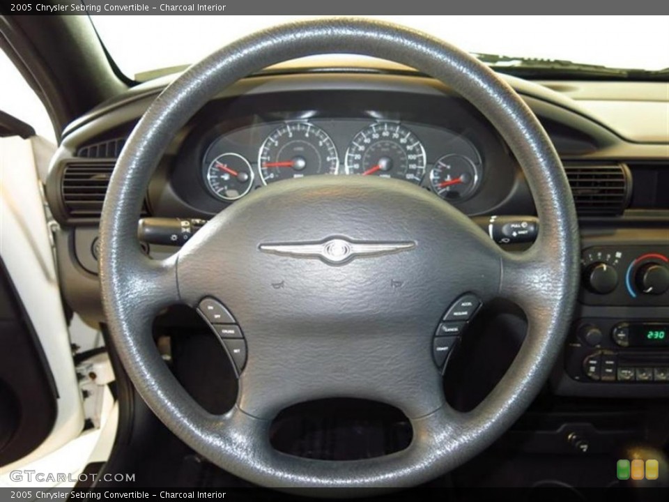 Charcoal Interior Steering Wheel for the 2005 Chrysler Sebring Convertible #81718119