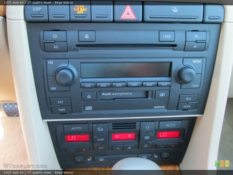 Beige Interior Controls for the 2005 Audi A4 2.0T quattro Avant #81718369