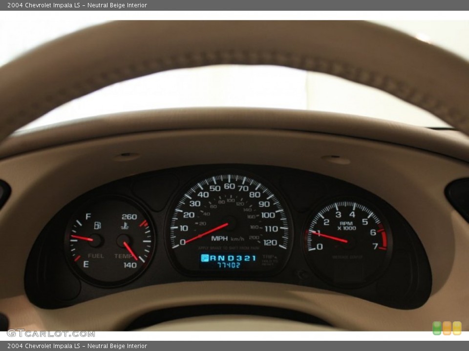 Neutral Beige Interior Gauges for the 2004 Chevrolet Impala LS #81723200