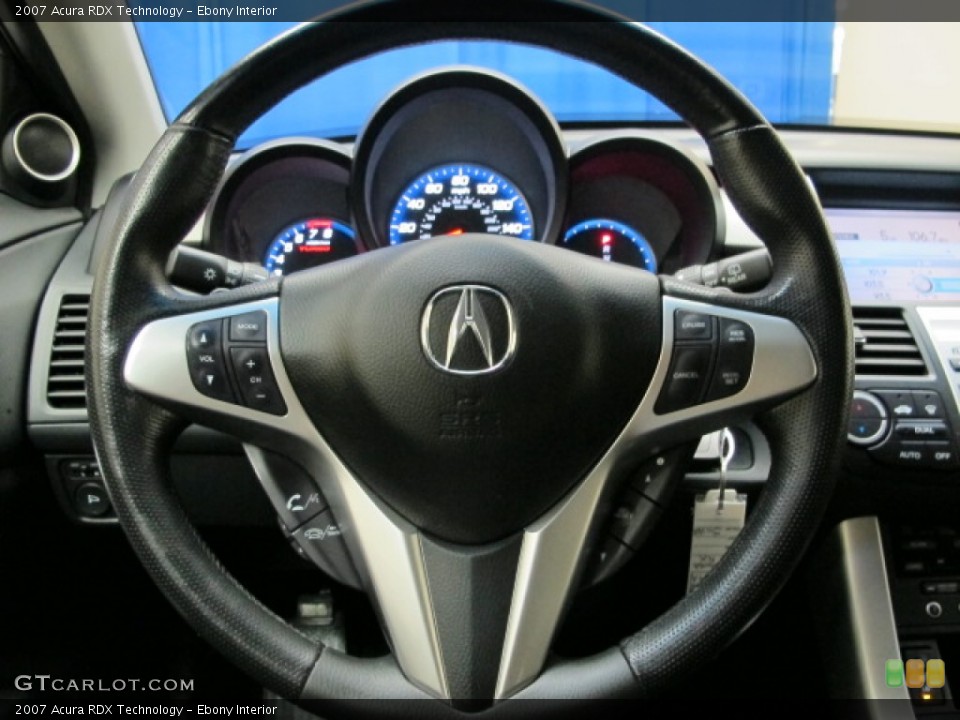 Ebony Interior Steering Wheel for the 2007 Acura RDX Technology #81723390