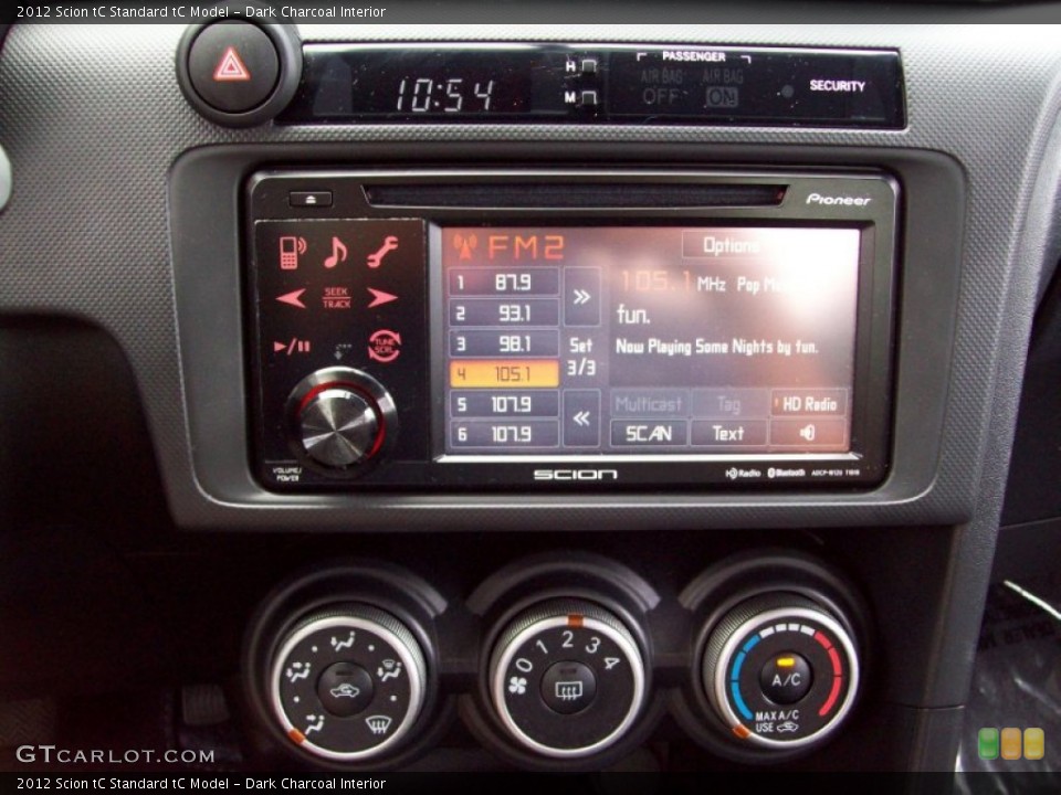 Dark Charcoal Interior Controls for the 2012 Scion tC  #81730292