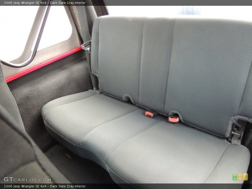 Dark Slate Gray Interior Rear Seat for the 2006 Jeep Wrangler SE 4x4 #81730561