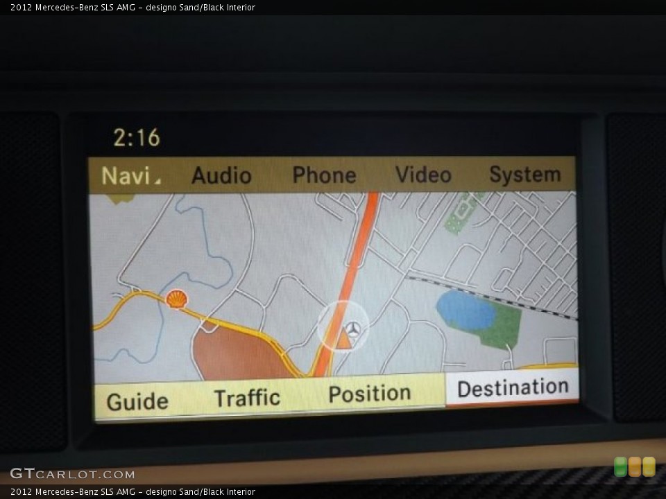 designo Sand/Black Interior Navigation for the 2012 Mercedes-Benz SLS AMG #81734082