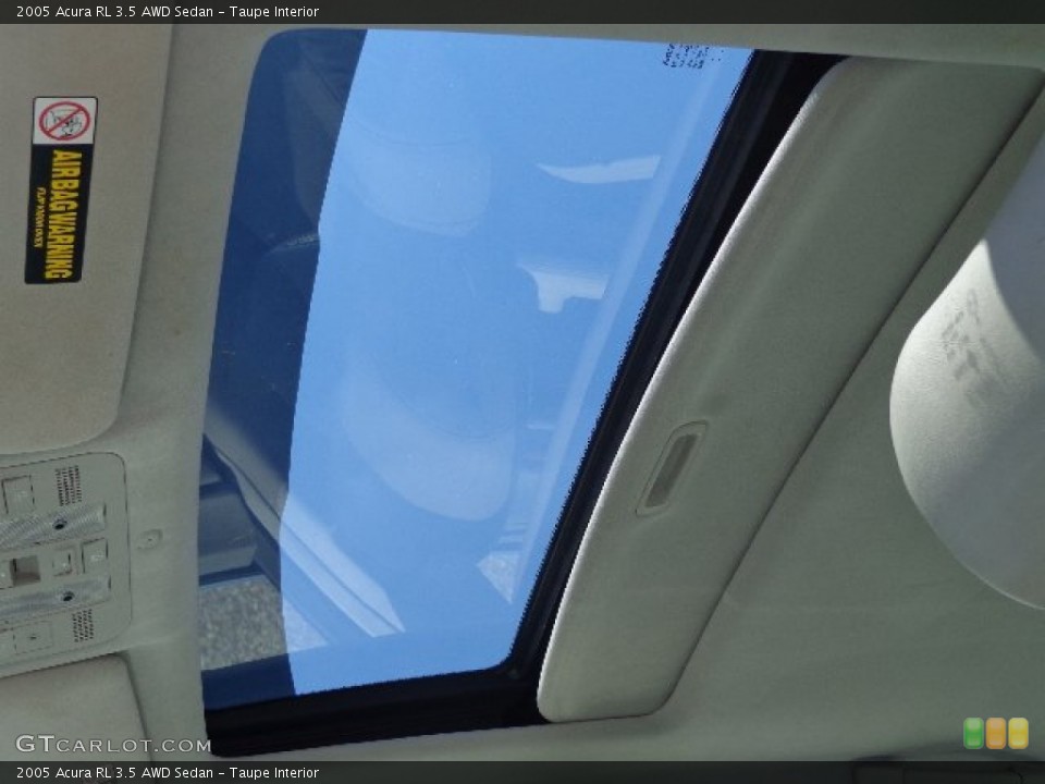 Taupe Interior Sunroof for the 2005 Acura RL 3.5 AWD Sedan #81734878
