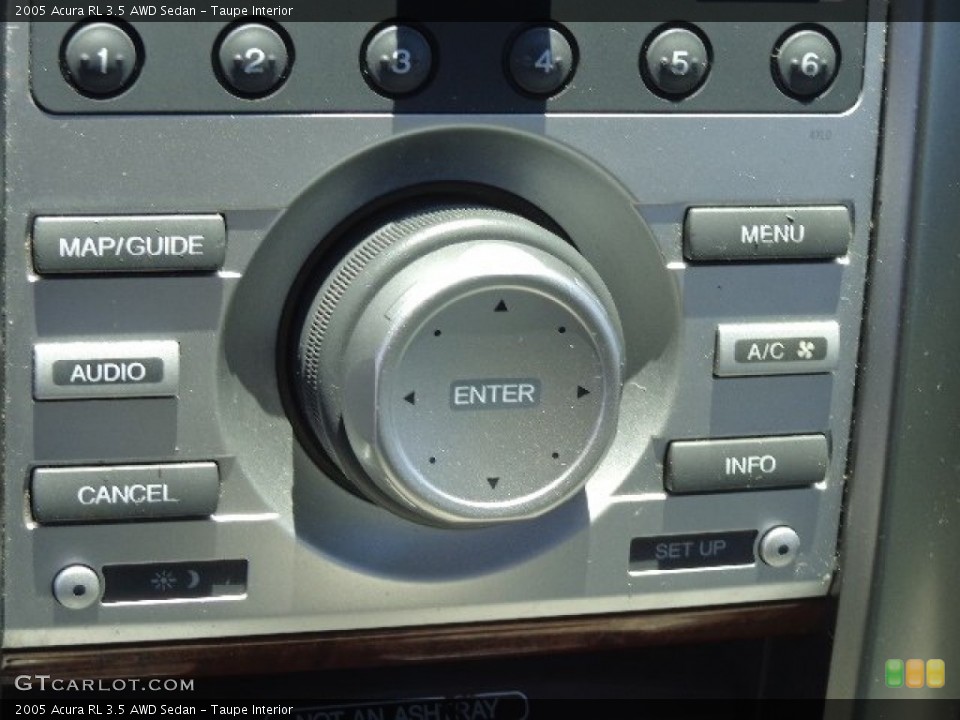 Taupe Interior Controls for the 2005 Acura RL 3.5 AWD Sedan #81734955