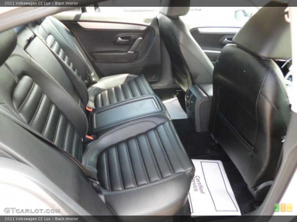 Black Interior Rear Seat for the 2011 Volkswagen CC Lux #81749778