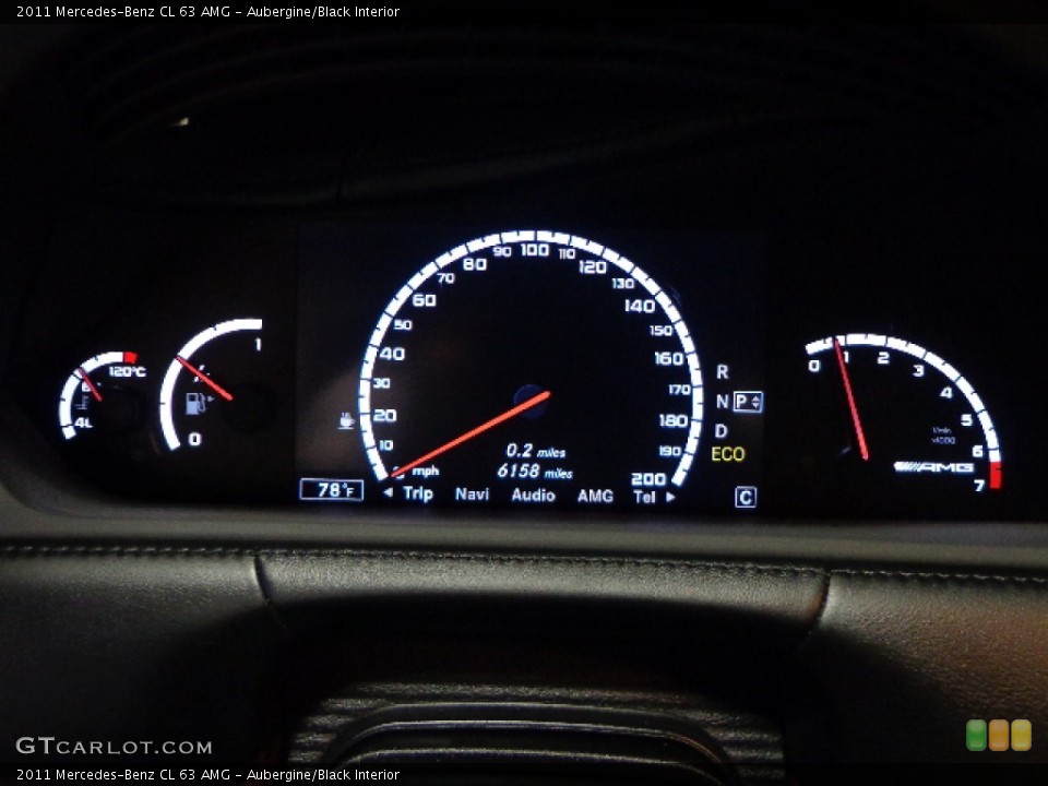 Aubergine/Black Interior Gauges for the 2011 Mercedes-Benz CL 63 AMG #81753585