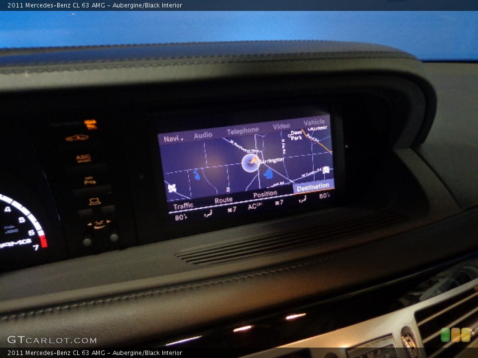Aubergine/Black Interior Navigation for the 2011 Mercedes-Benz CL 63 AMG #81753603