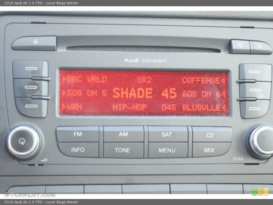 Luxor Beige Interior Controls for the 2010 Audi A3 2.0 TFSI #81758599