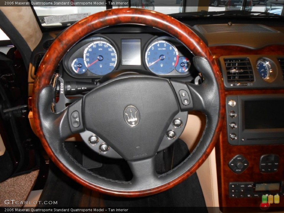 Tan Interior Steering Wheel for the 2006 Maserati Quattroporte  #81759255