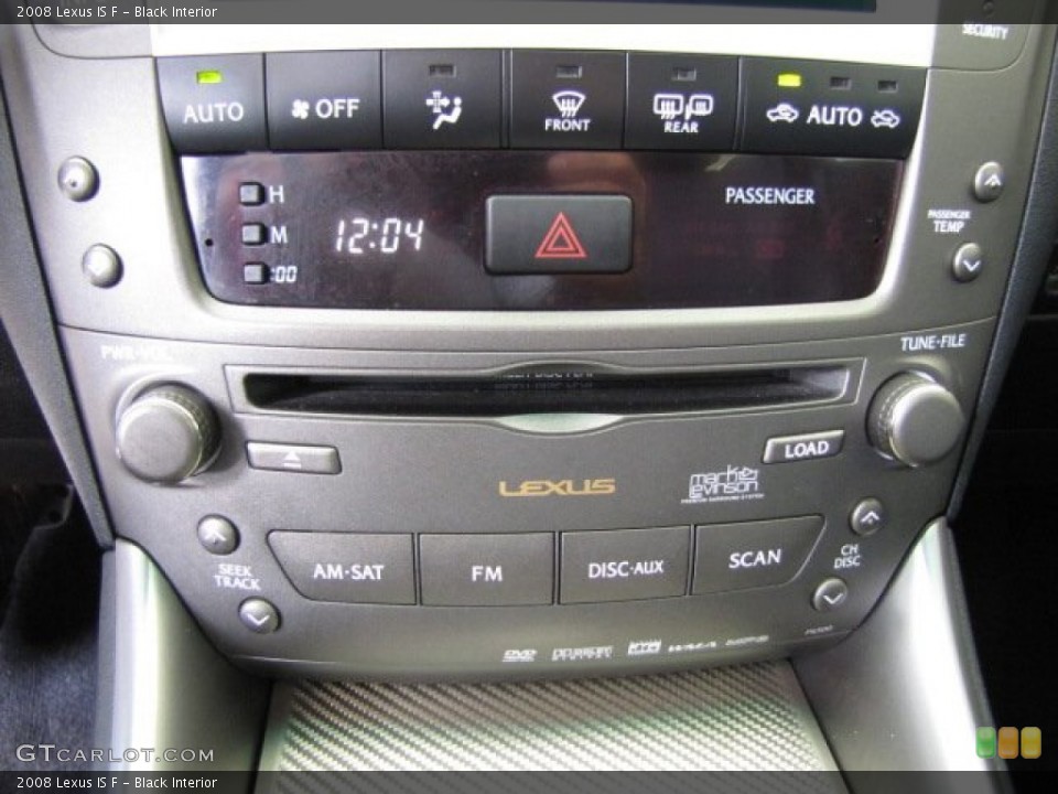 Black Interior Controls for the 2008 Lexus IS F #81765928