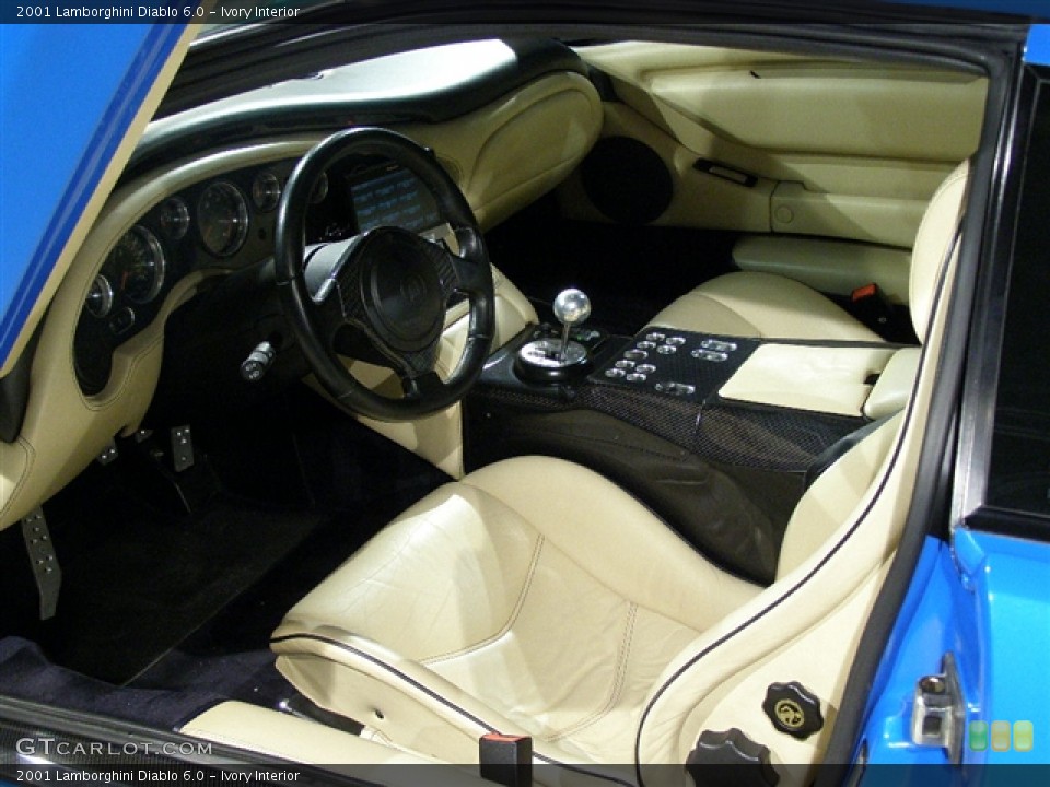 Ivory 2001 Lamborghini Diablo Interiors