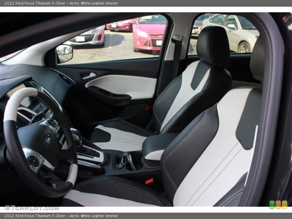 Arctic White Leather Interior Front Seat for the 2012 Ford Focus Titanium 5-Door #81771621