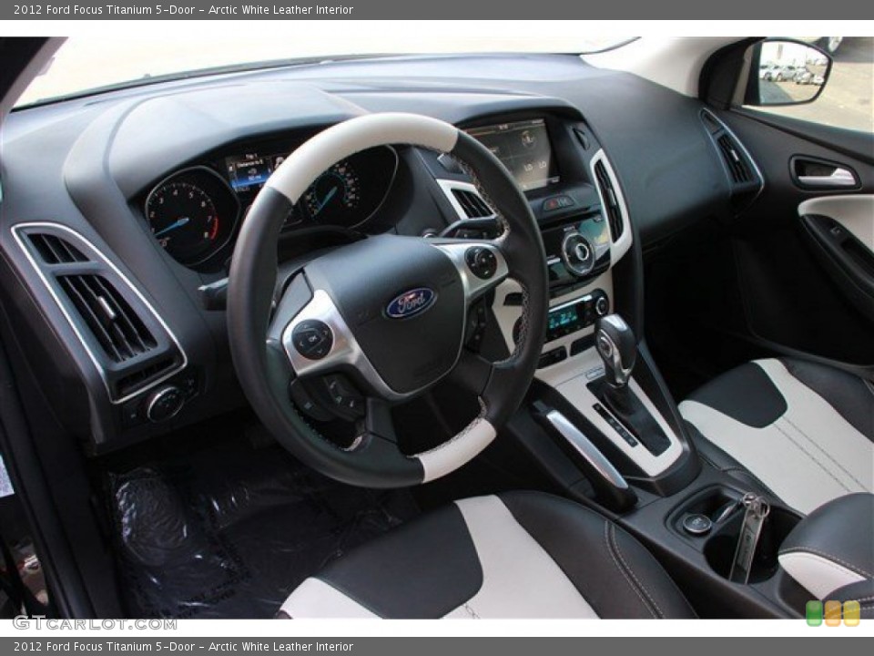 Arctic White Leather Interior Prime Interior for the 2012 Ford Focus Titanium 5-Door #81771663