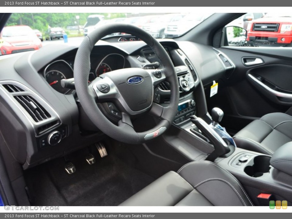 ST Charcoal Black Full-Leather Recaro Seats Interior Prime Interior for the 2013 Ford Focus ST Hatchback #81772389