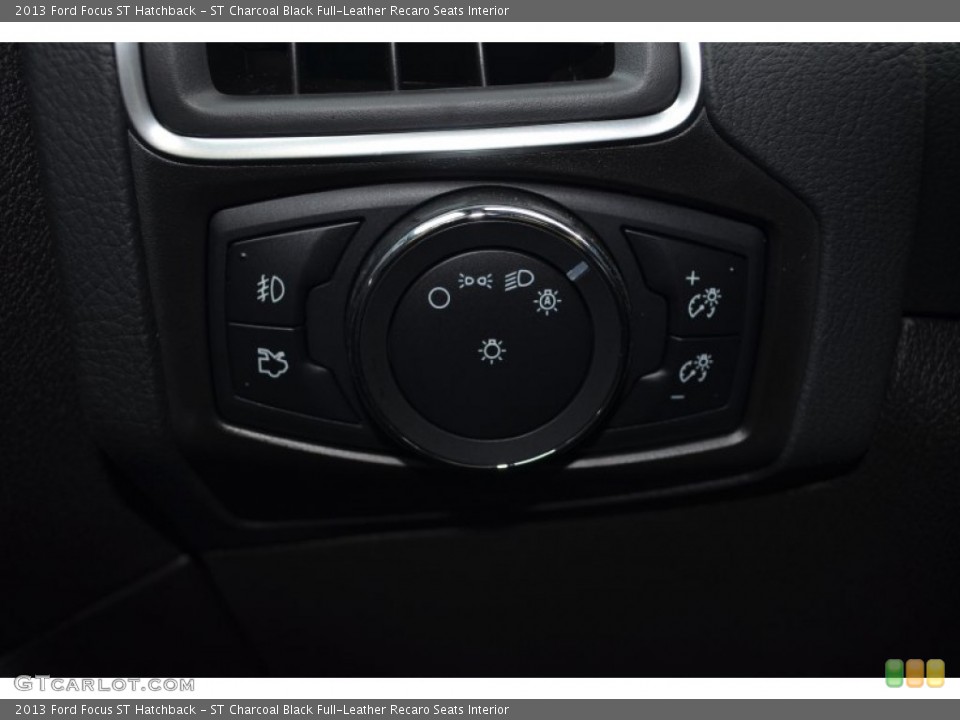 ST Charcoal Black Full-Leather Recaro Seats Interior Controls for the 2013 Ford Focus ST Hatchback #81772542