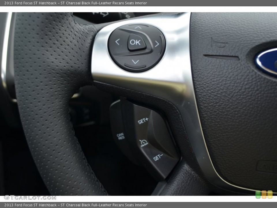ST Charcoal Black Full-Leather Recaro Seats Interior Controls for the 2013 Ford Focus ST Hatchback #81772563