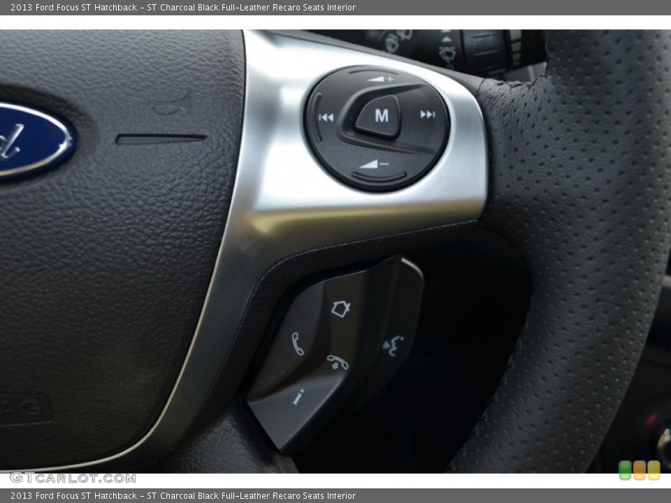 ST Charcoal Black Full-Leather Recaro Seats Interior Controls for the 2013 Ford Focus ST Hatchback #81772581