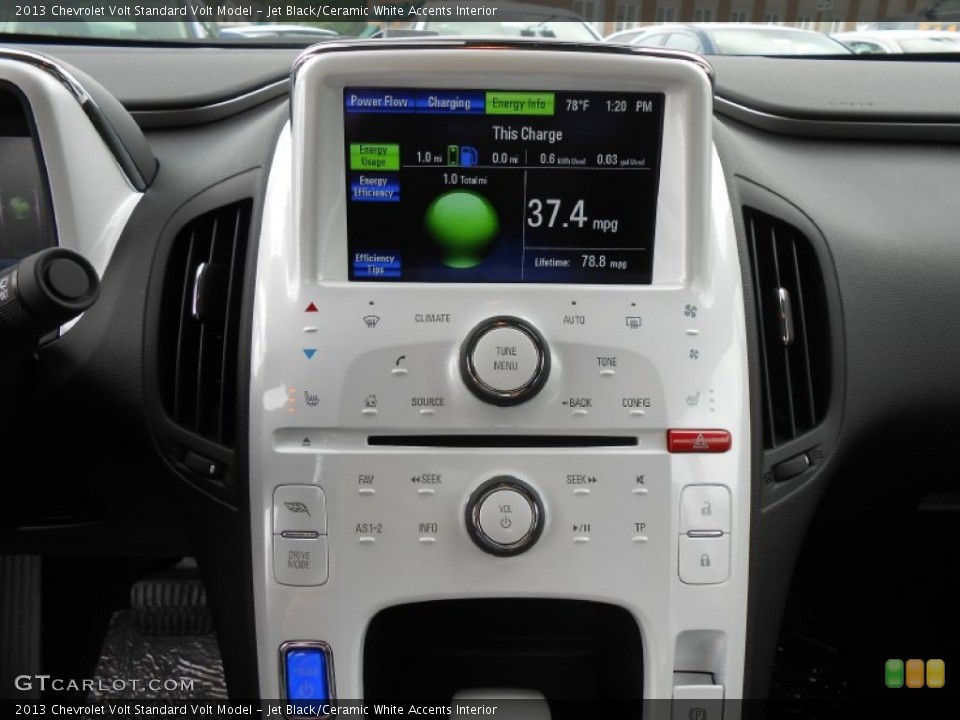 Jet Black/Ceramic White Accents Interior Controls for the 2013 Chevrolet Volt  #81772704