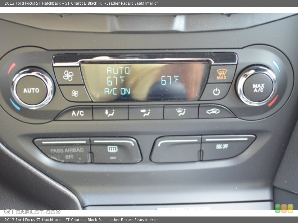 ST Charcoal Black Full-Leather Recaro Seats Interior Controls for the 2013 Ford Focus ST Hatchback #81772764