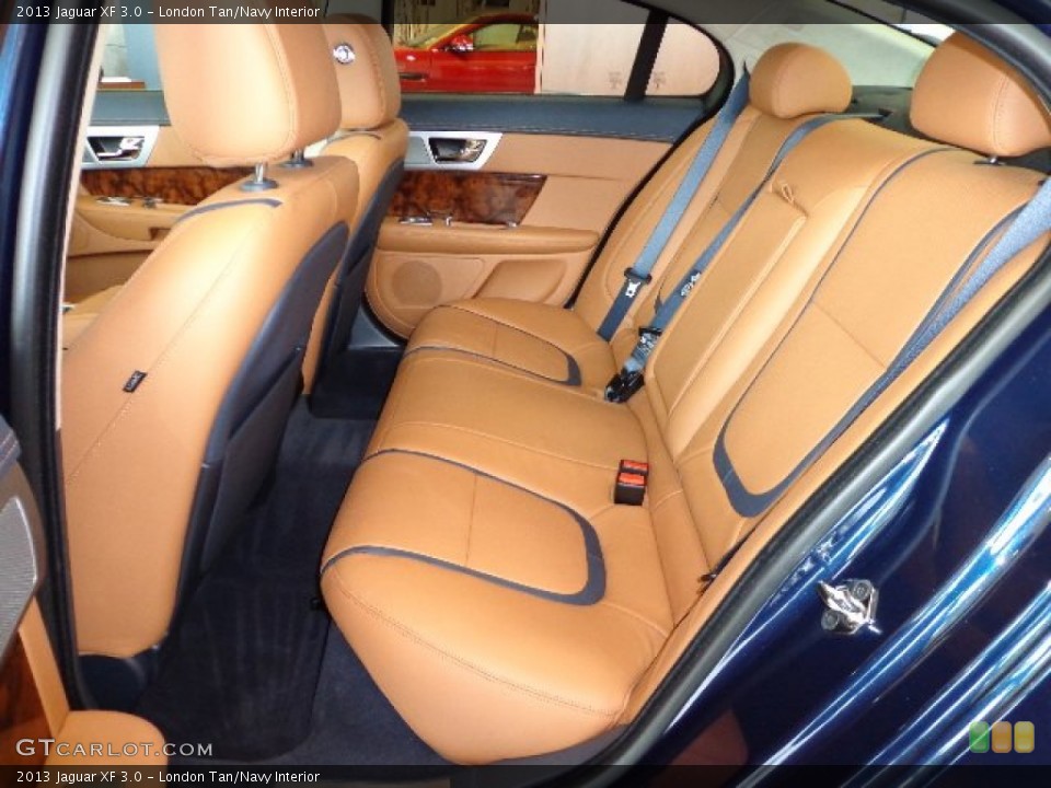 London Tan/Navy Interior Rear Seat for the 2013 Jaguar XF 3.0 #81773610