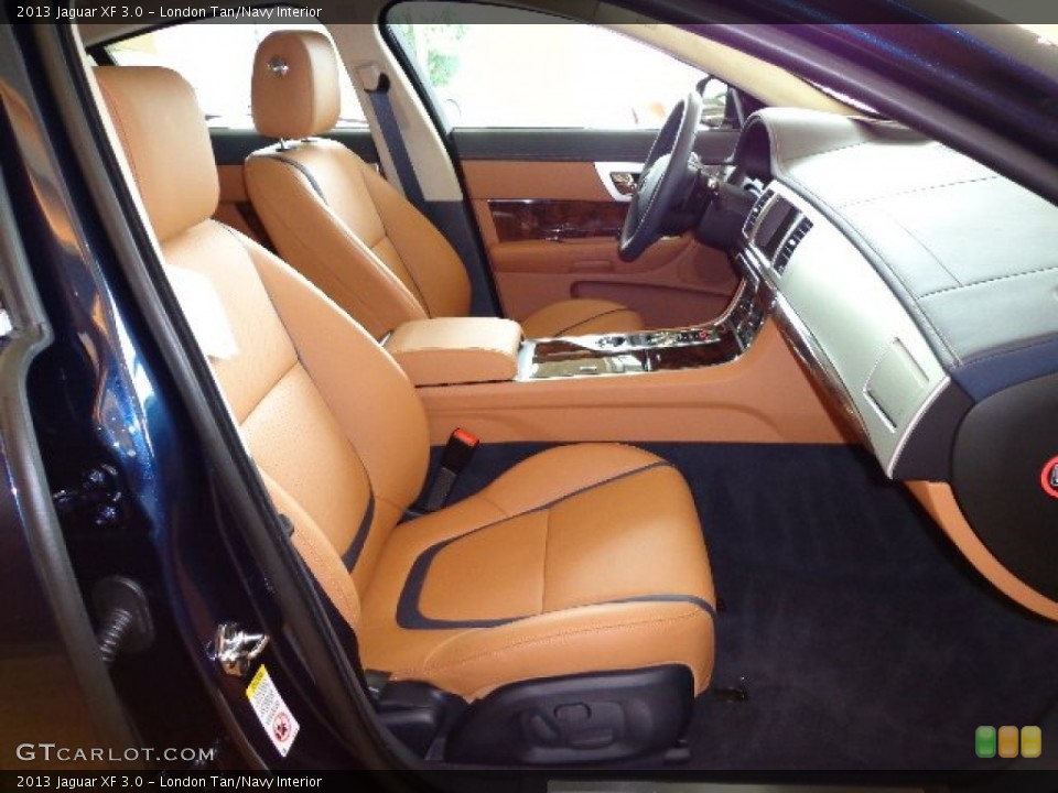 London Tan/Navy 2013 Jaguar XF Interiors