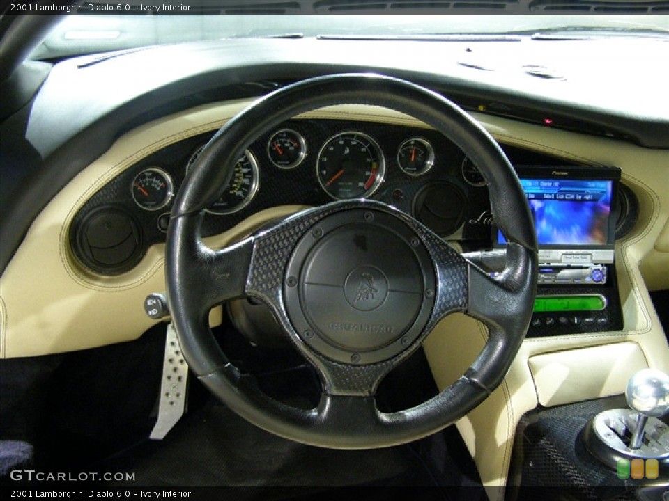 Ivory Interior Steering Wheel for the 2001 Lamborghini Diablo 6.0 #81774