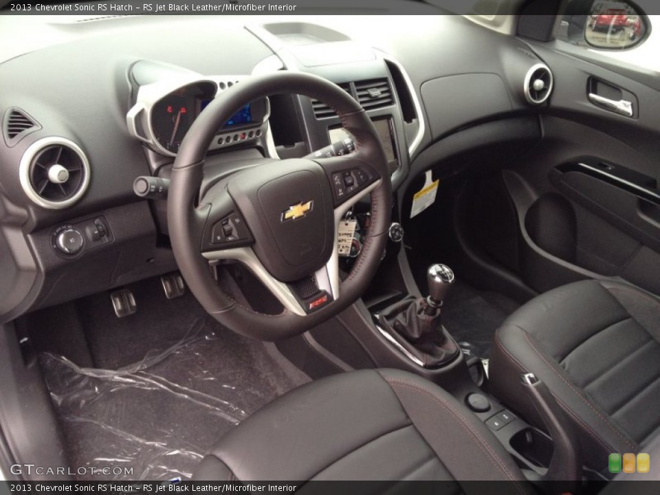RS Jet Black Leather/Microfiber Interior Prime Interior for the 2013 Chevrolet Sonic RS Hatch #81776235