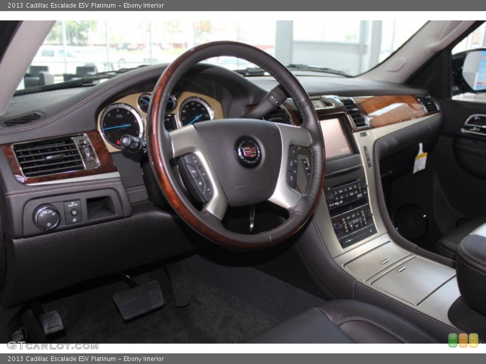 Ebony Interior Dashboard for the 2013 Cadillac Escalade ESV Platinum #81780410