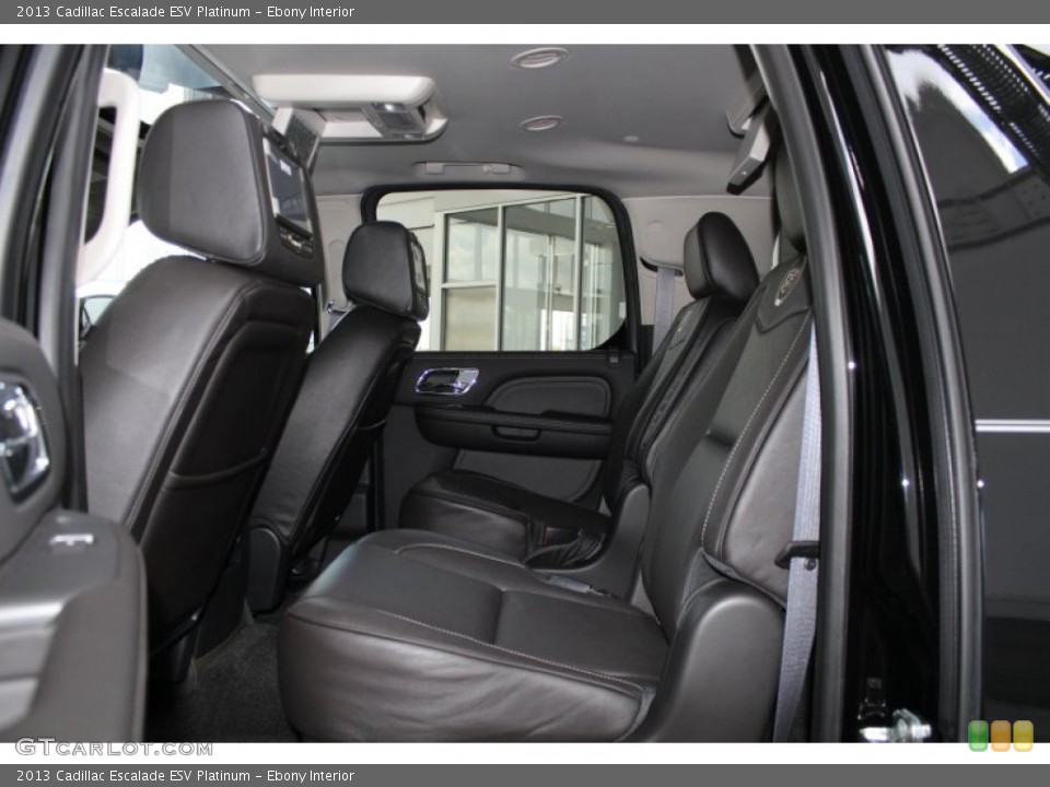 Ebony Interior Rear Seat for the 2013 Cadillac Escalade ESV Platinum #81780606