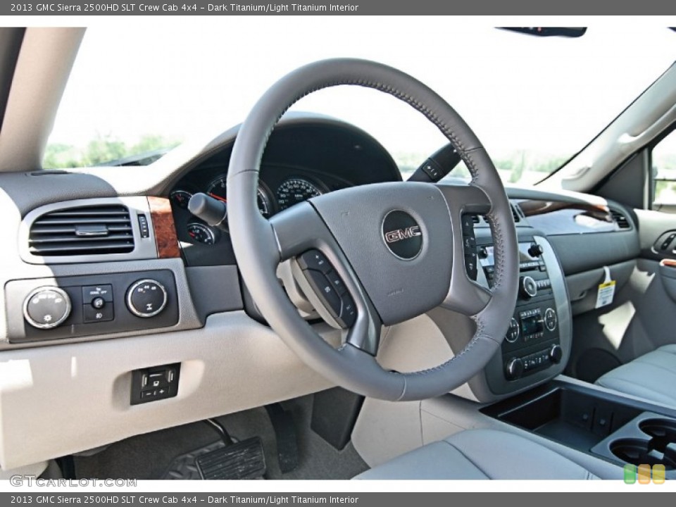 Dark Titanium/Light Titanium Interior Steering Wheel for the 2013 GMC Sierra 2500HD SLT Crew Cab 4x4 #81781246