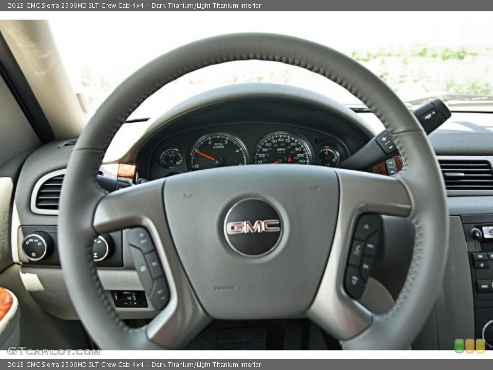 Dark Titanium/Light Titanium Interior Steering Wheel for the 2013 GMC Sierra 2500HD SLT Crew Cab 4x4 #81781317