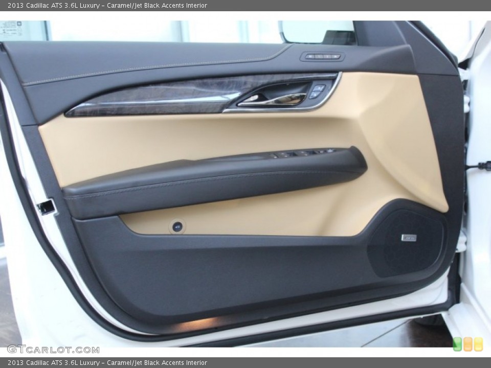 Caramel/Jet Black Accents Interior Door Panel for the 2013 Cadillac ATS 3.6L Luxury #81782688