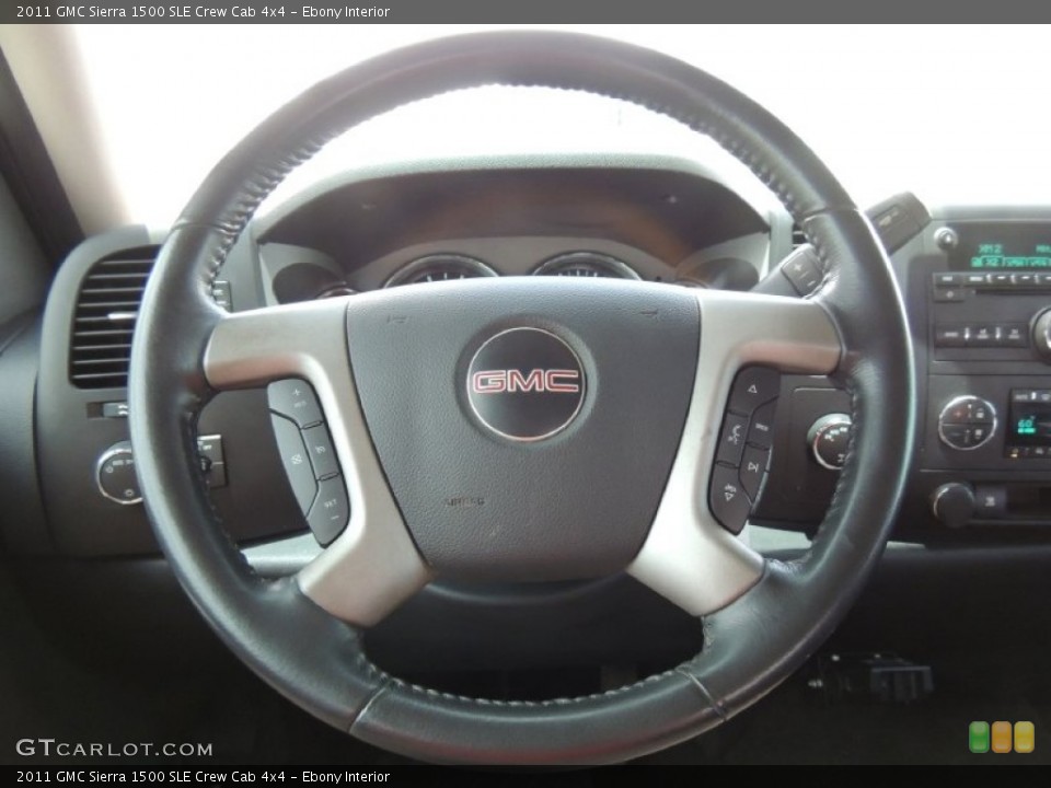 Ebony Interior Steering Wheel for the 2011 GMC Sierra 1500 SLE Crew Cab 4x4 #81783087