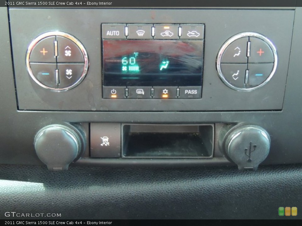 Ebony Interior Controls for the 2011 GMC Sierra 1500 SLE Crew Cab 4x4 #81783198