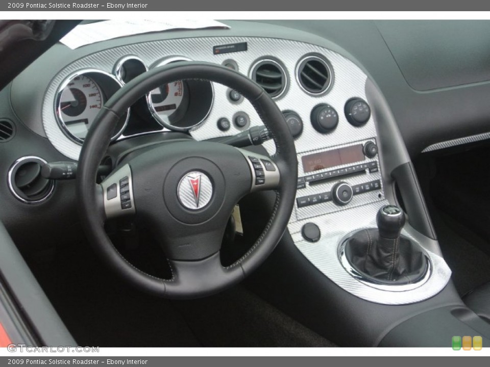 Ebony Interior Dashboard for the 2009 Pontiac Solstice Roadster #81784233