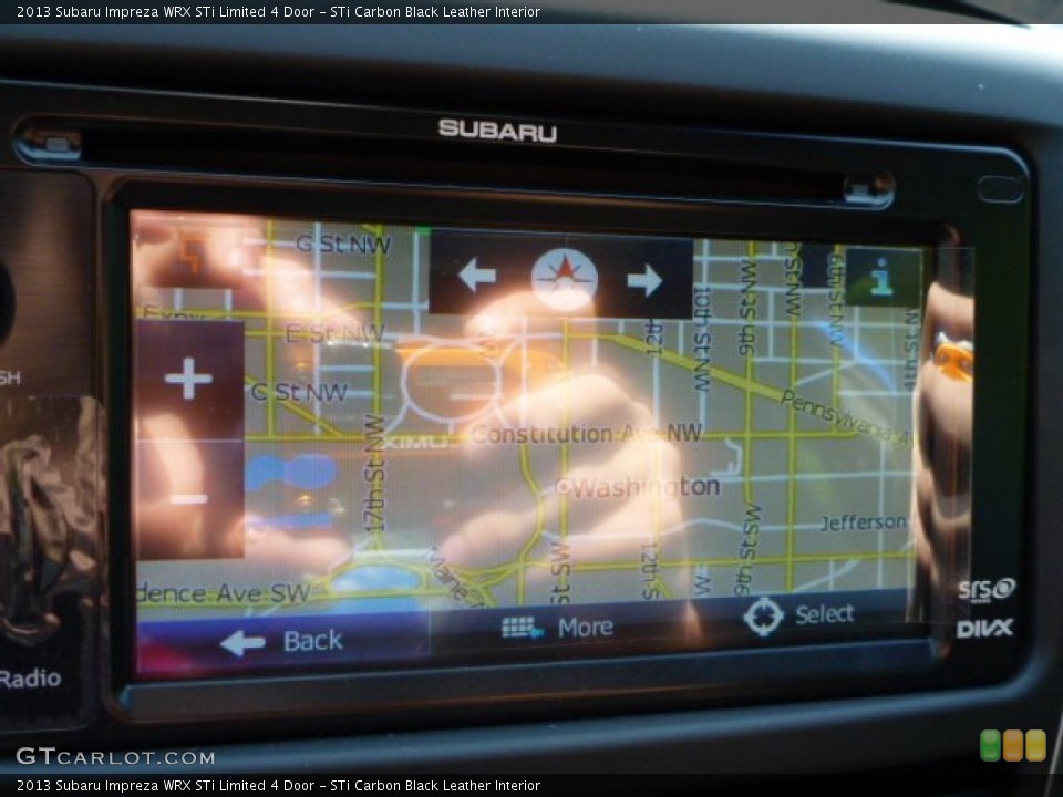 STi Carbon Black Leather Interior Navigation for the 2013 Subaru Impreza WRX STi Limited 4 Door #81789191