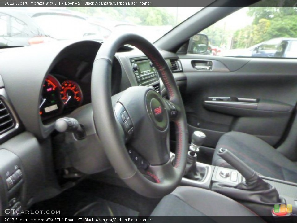 STi Black Alcantara/Carbon Black Interior Steering Wheel for the 2013 Subaru Impreza WRX STi 4 Door #81789999