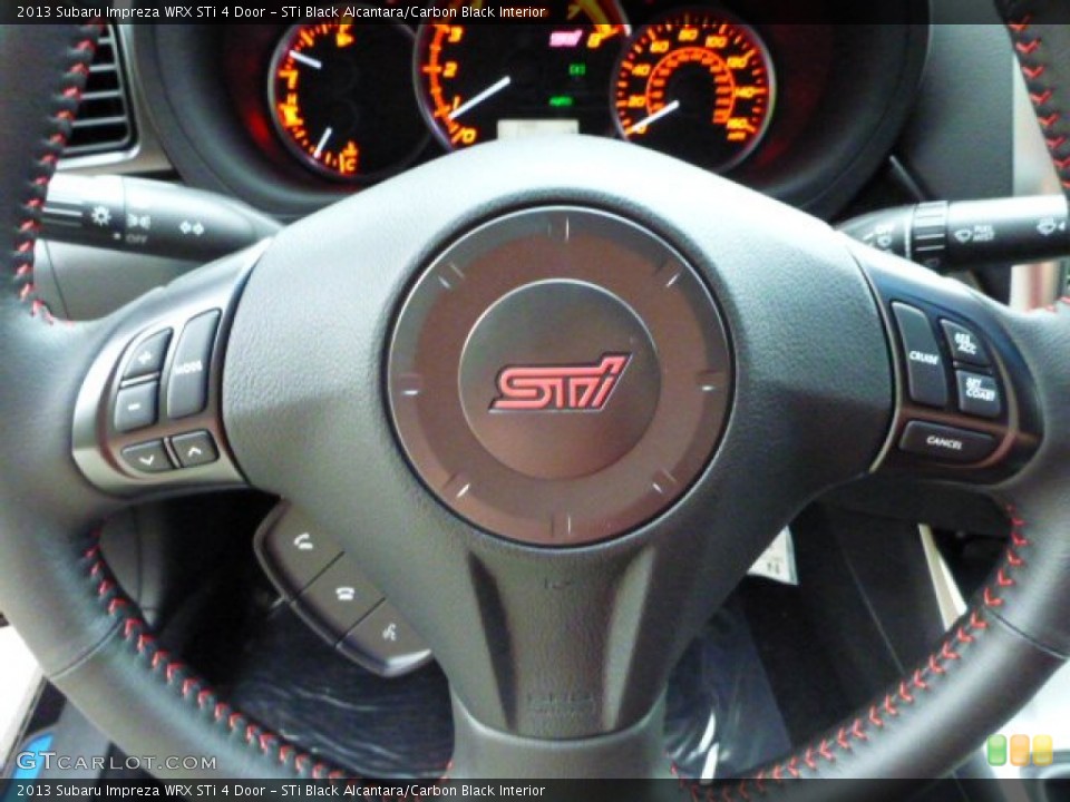 STi Black Alcantara/Carbon Black Interior Steering Wheel for the 2013 Subaru Impreza WRX STi 4 Door #81790066