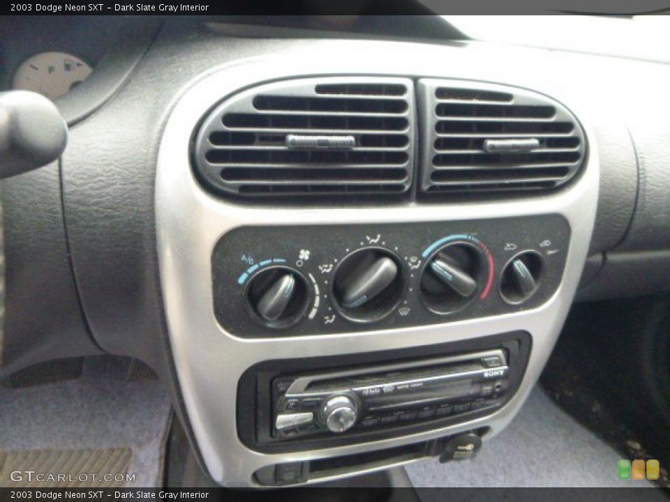 Dark Slate Gray Interior Controls for the 2003 Dodge Neon SXT #81790807