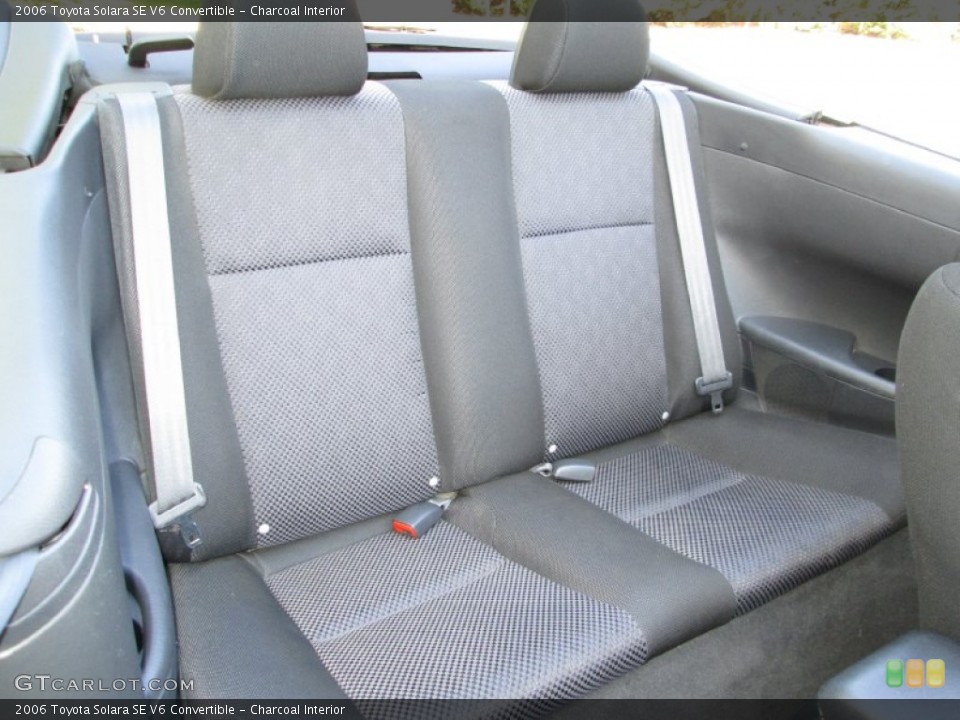 Charcoal Interior Rear Seat for the 2006 Toyota Solara SE V6 Convertible #81791253