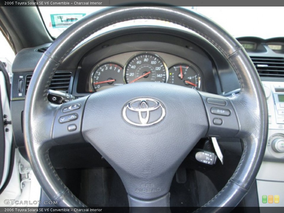 Charcoal Interior Steering Wheel for the 2006 Toyota Solara SE V6 Convertible #81791322