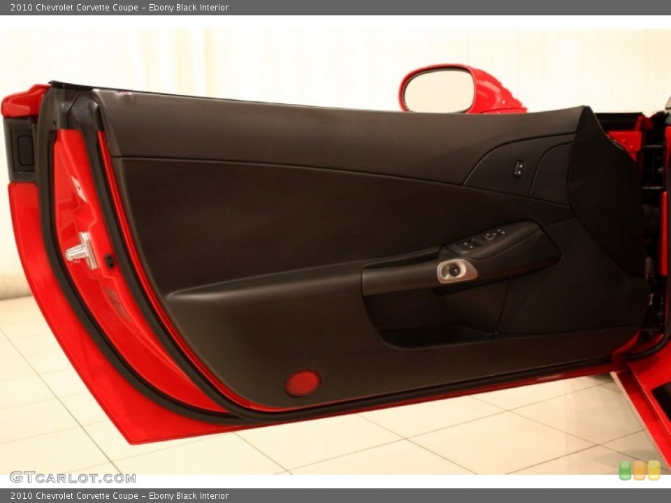 Ebony Black Interior Door Panel for the 2010 Chevrolet Corvette Coupe #81791943