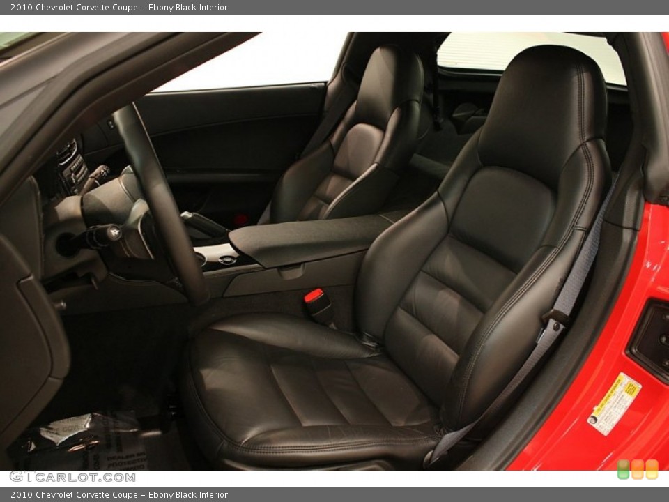 Ebony Black Interior Front Seat for the 2010 Chevrolet Corvette Coupe #81791985