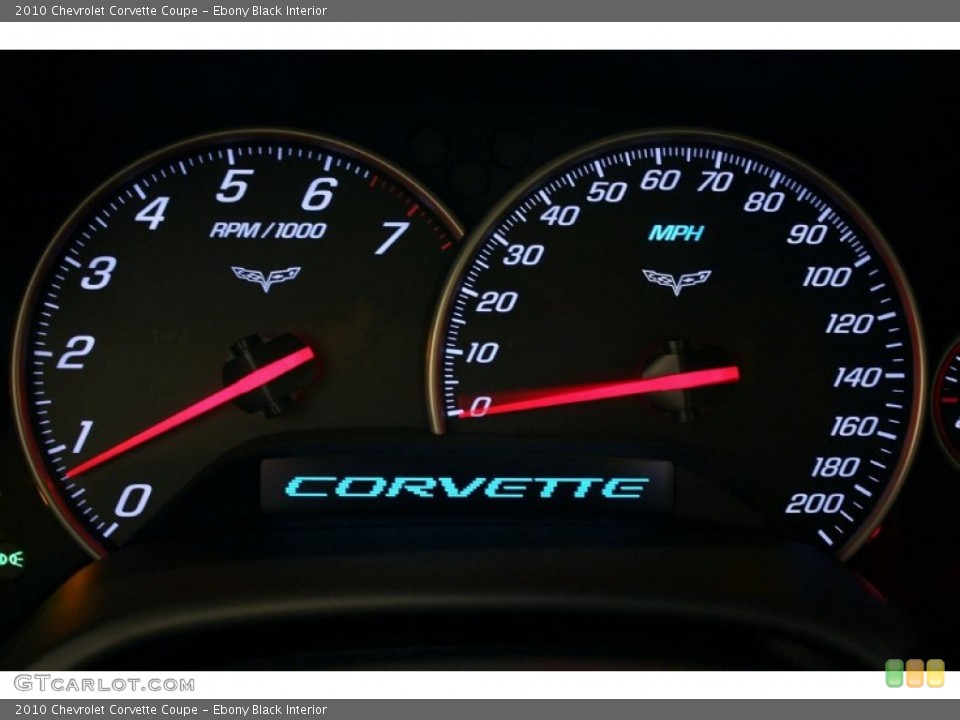 Ebony Black Interior Gauges for the 2010 Chevrolet Corvette Coupe #81792073