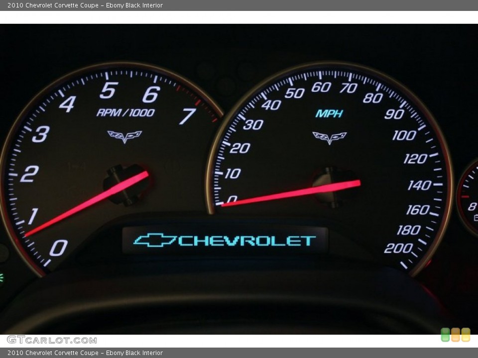 Ebony Black Interior Gauges for the 2010 Chevrolet Corvette Coupe #81792101