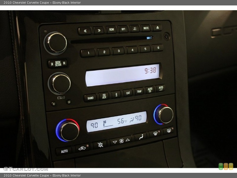 Ebony Black Interior Controls for the 2010 Chevrolet Corvette Coupe #81792146