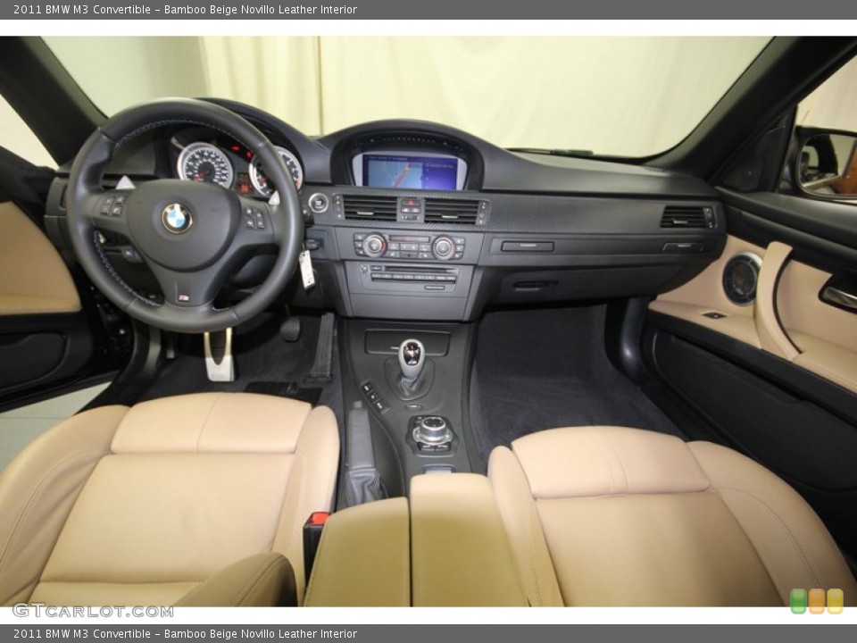 Bamboo Beige Novillo Leather Interior Dashboard for the 2011 BMW M3 Convertible #81797022