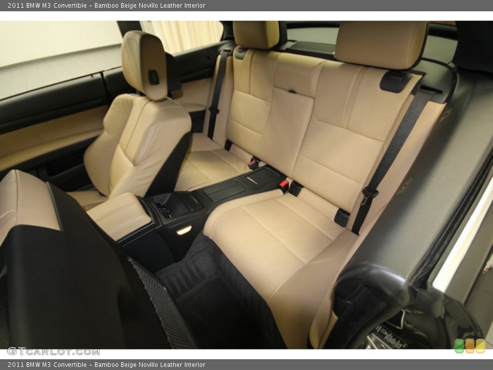 Bamboo Beige Novillo Leather Interior Rear Seat for the 2011 BMW M3 Convertible #81797226